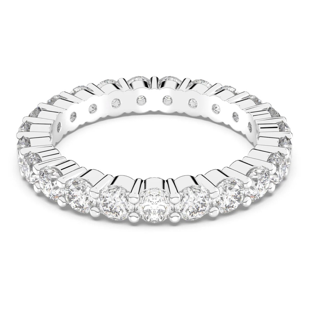 BRAND NEW Swarovski Women's Vittore XL Rhodium Plated Ring Size 8.5 US / 58 EU